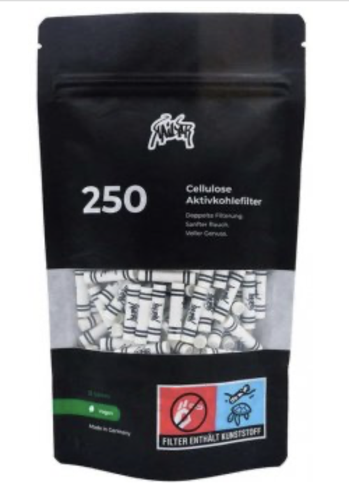 Kailar Kailar Cellulose- und Aktivkohlefilter 250er Pack, weiß, 5.9 mm Ø