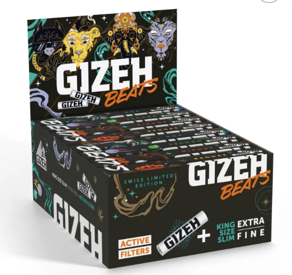 GIZEH Beats Swiss Edition Kingsize Slim + Active Filter (16 Stk.)