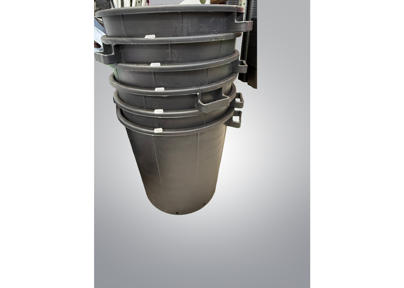 Runder Topf mit Griffen 65l