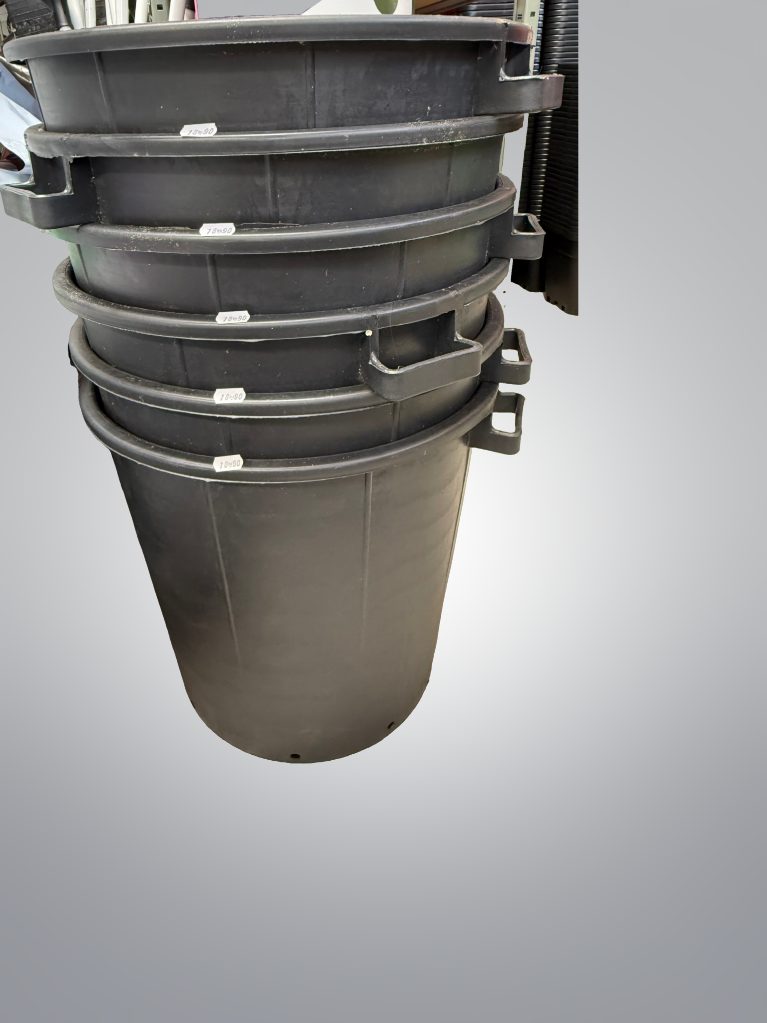 Runder Topf mit Griffen 65l
