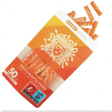 Medusa MEDUSA Aktivkohle- und Zellstoffilter 50 Stück, 6 mm Ø Slim SUNSET