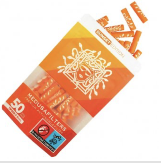 Medusa MEDUSA Aktivkohle- und Zellstoffilter 50 Stück, 6 mm Ø Slim SUNSET