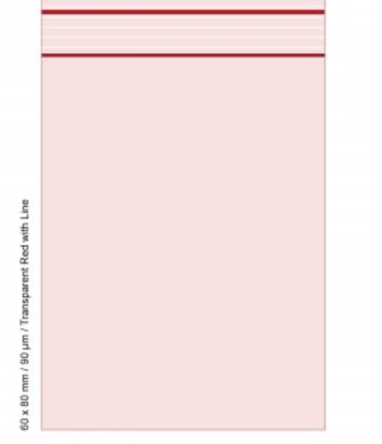 Grip 6x8cm 90my Red 100 Stk.