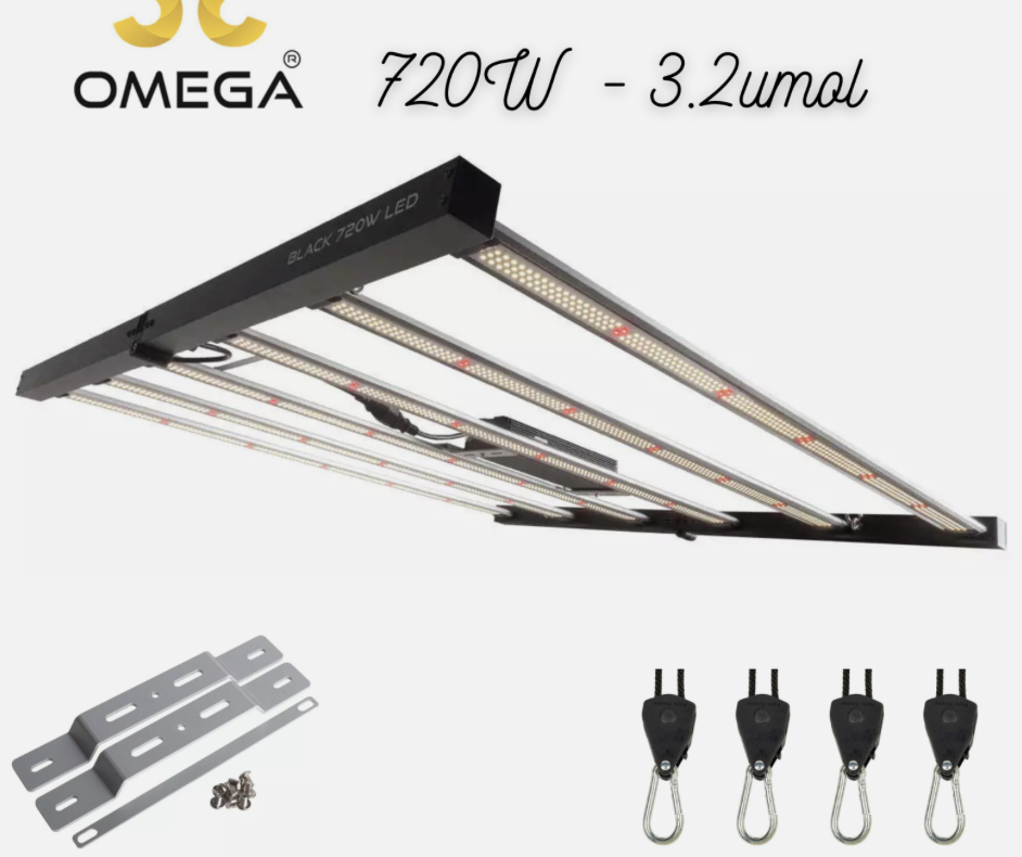Omega Omega Black LED - 720W - Full Spectrum - 3.2 UMOL