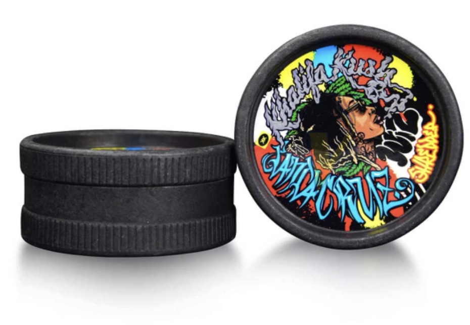 Santa Cruz Shredder Khalifa Kush Biodegradable Grinder Black 55mm