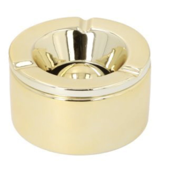 Windaschenbecher Keramik - chrom gold