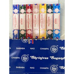 Satya Nag Champa Räucherstabchen Display assortiert 7x 6 versch. Düfte