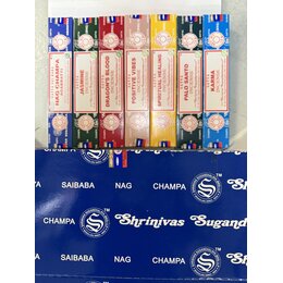 Satya Nag Champa Räucherstabchen Display assortiert 7x 6 versch. Düfte
