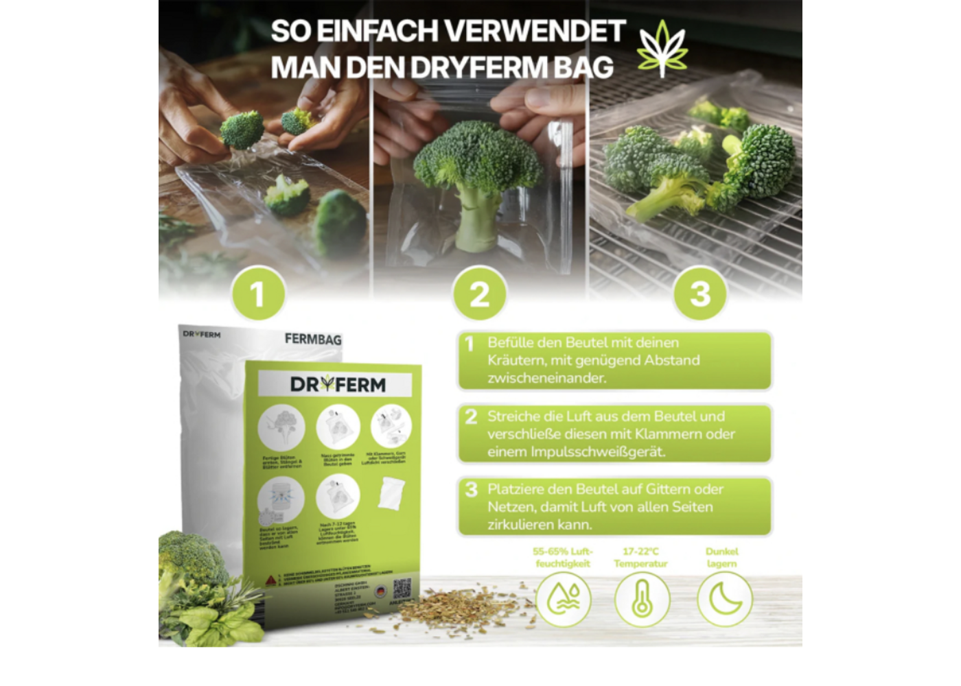 Dryferm Bag 3er Set 50x50cm