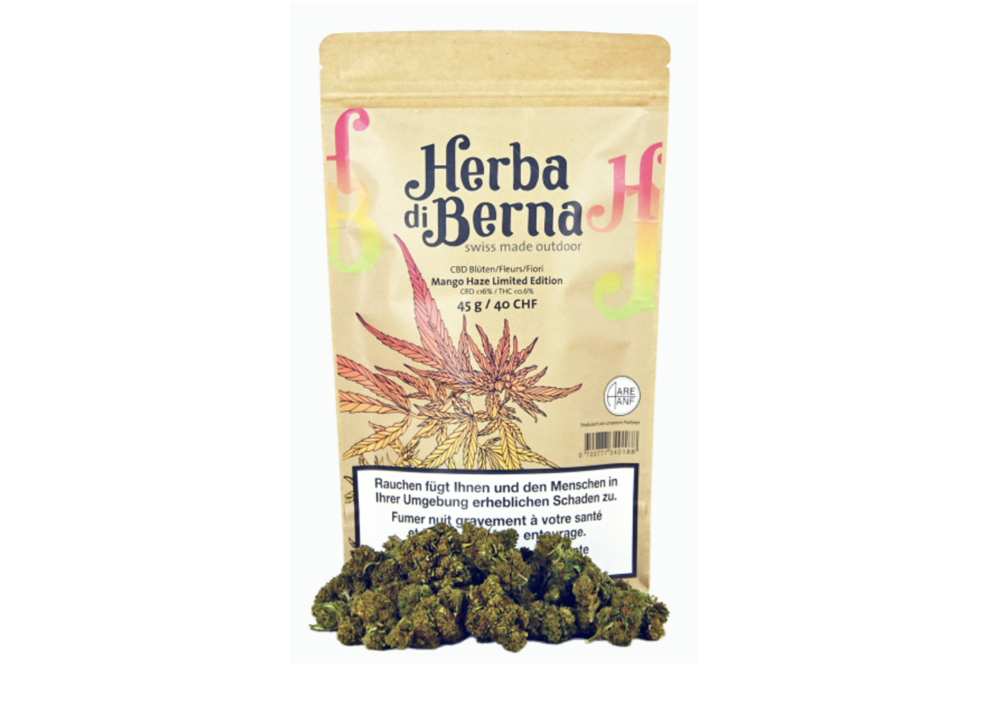 Herba di Berna CBD Herba di Berna Mango Haze Outdoor 45g limited Edition