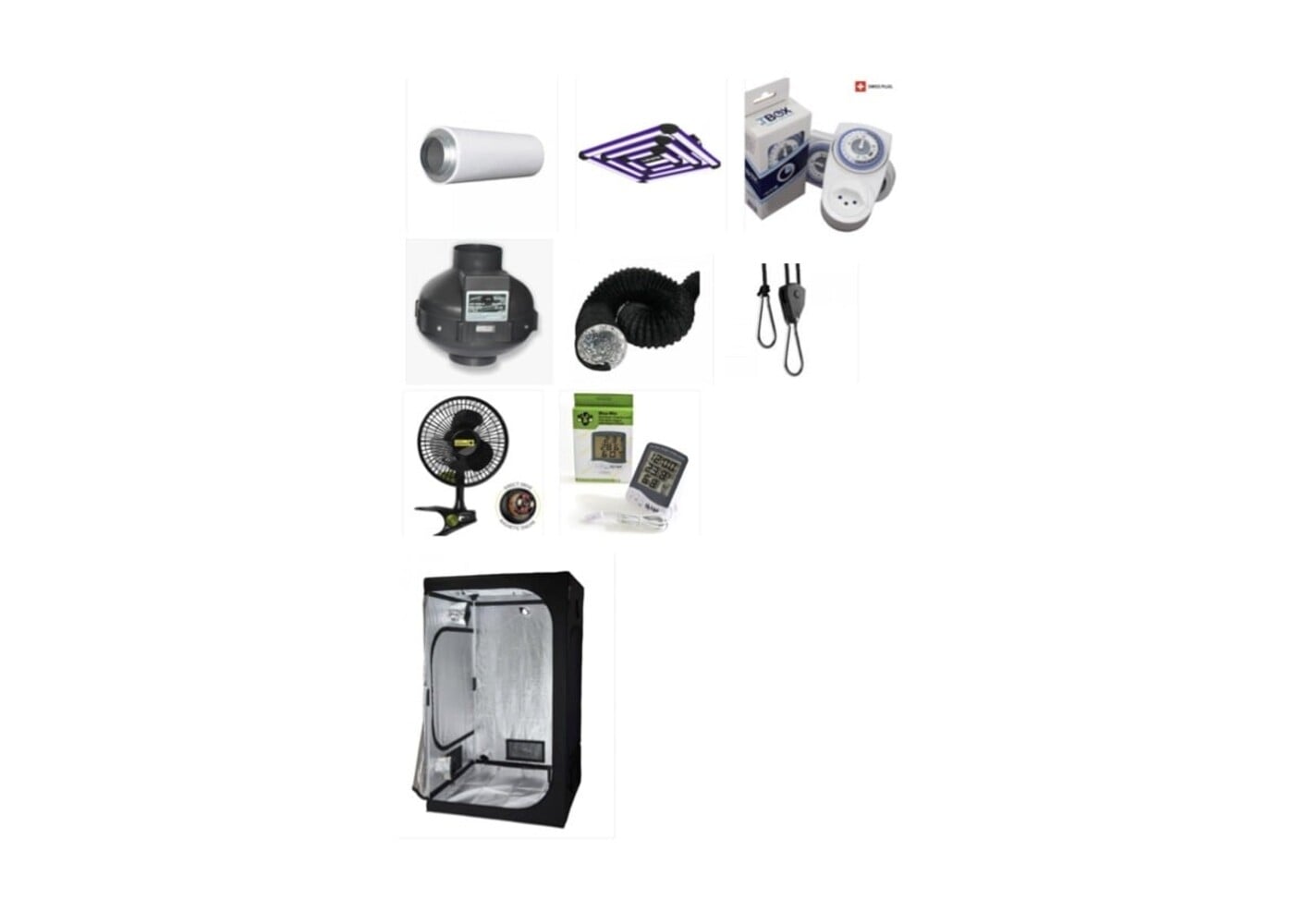 Growbox Set LED 100x100x200cm Lumen King 400W