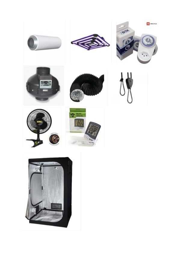 Growbox Set LED 100x100x200cm Lumen King 400W