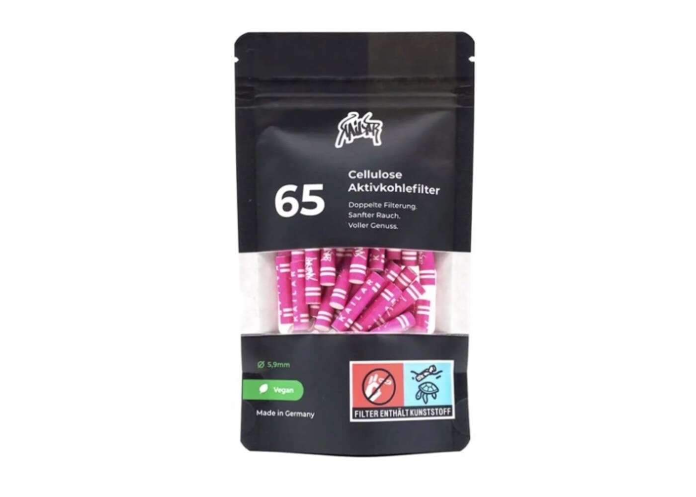 Kailar Kailar Cellulose- und Aktivkohlefilter 65er Pack,  5.9 mm Ø