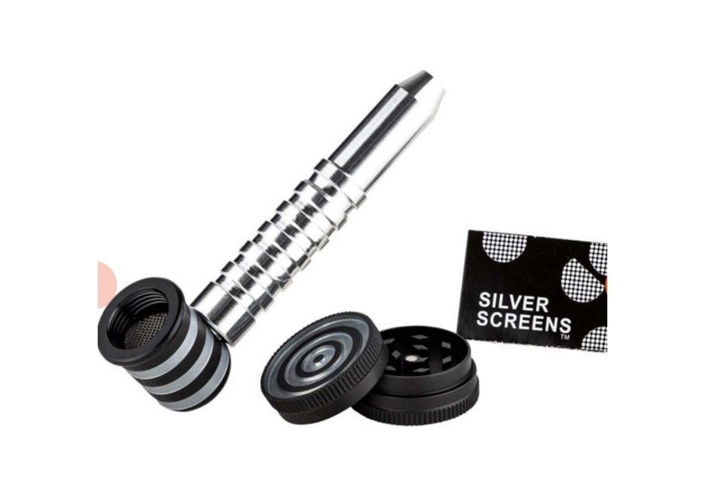 Purpfeife Set silber metall