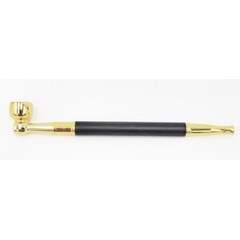 Weed Pipe Brass Ebony 15.5cm