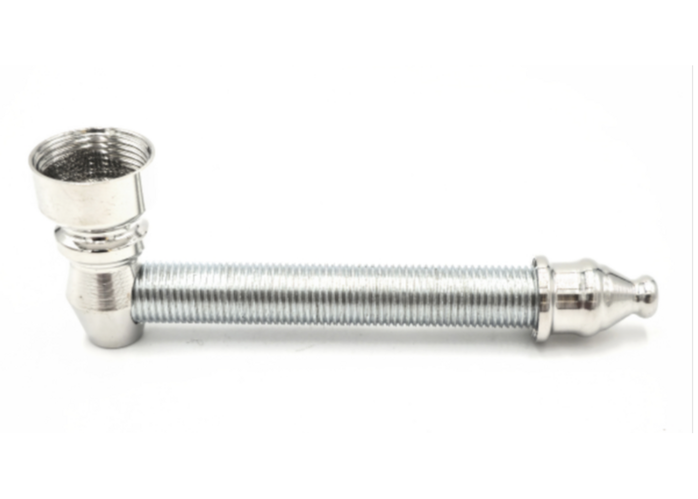 Metallpfeife mit Messing-Kopf und Sieb 90mm