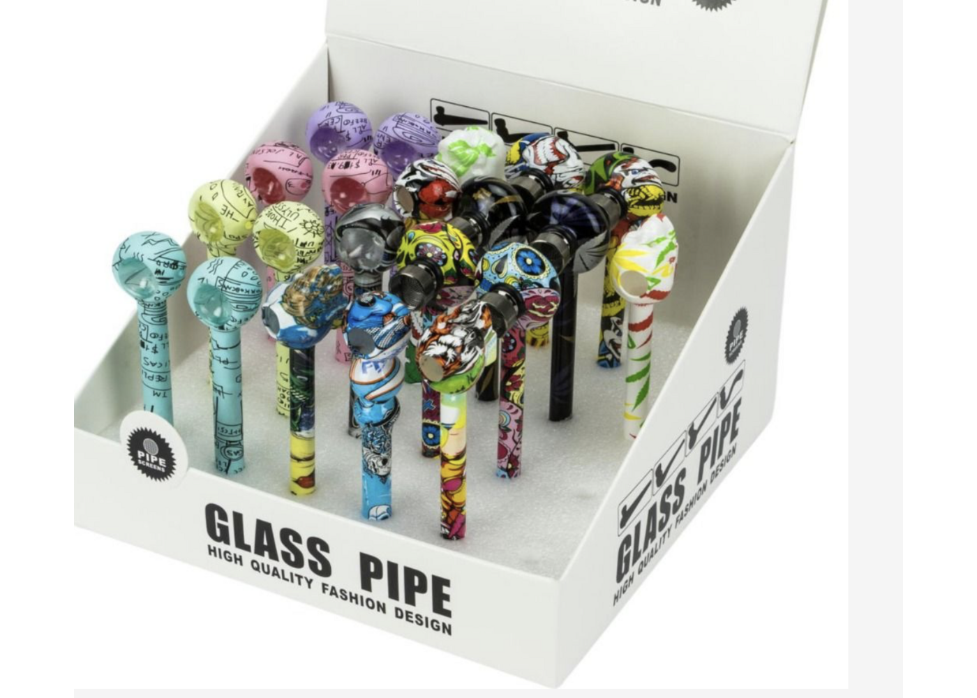 Purpfeife Graffity Glas 14cm