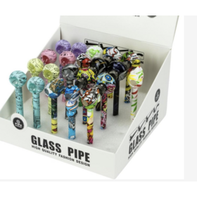  Purpfeife Graffity Glas 14cm