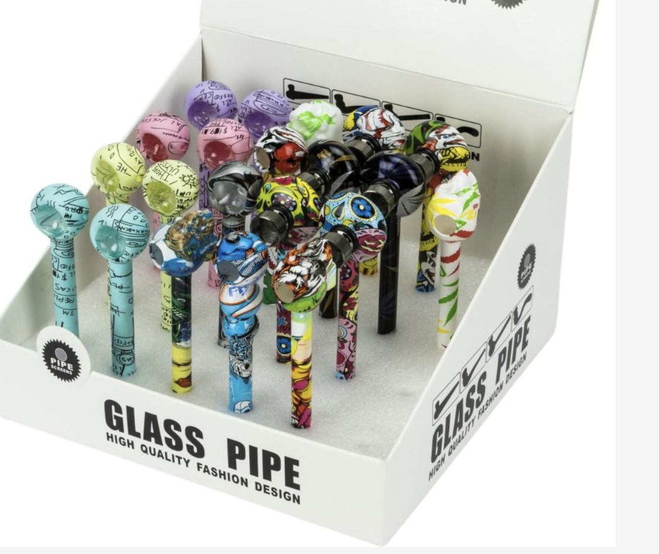 Purpfeife Graffity Glas 14cm
