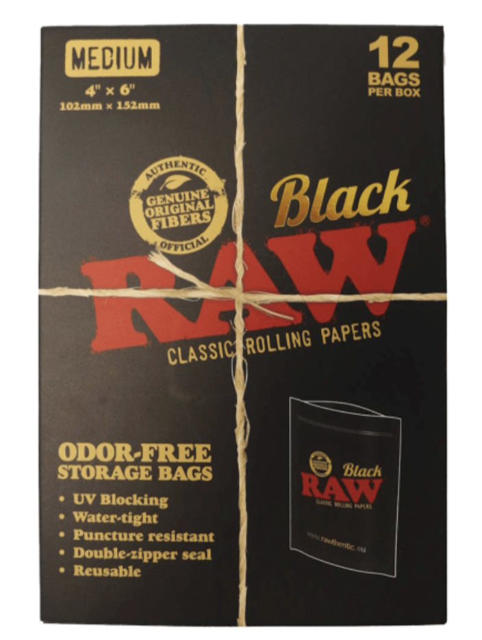RAW RAW Odorfree Storage Bags M Black 12 pcs.
