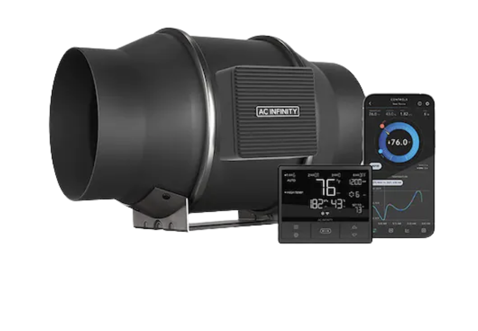 AC Infinity AC Infinity Cloudline PRO T6, leises Inline-Lüftersystem mit Temperatur- und Feuchtigkeitssteuerung, 150 mm