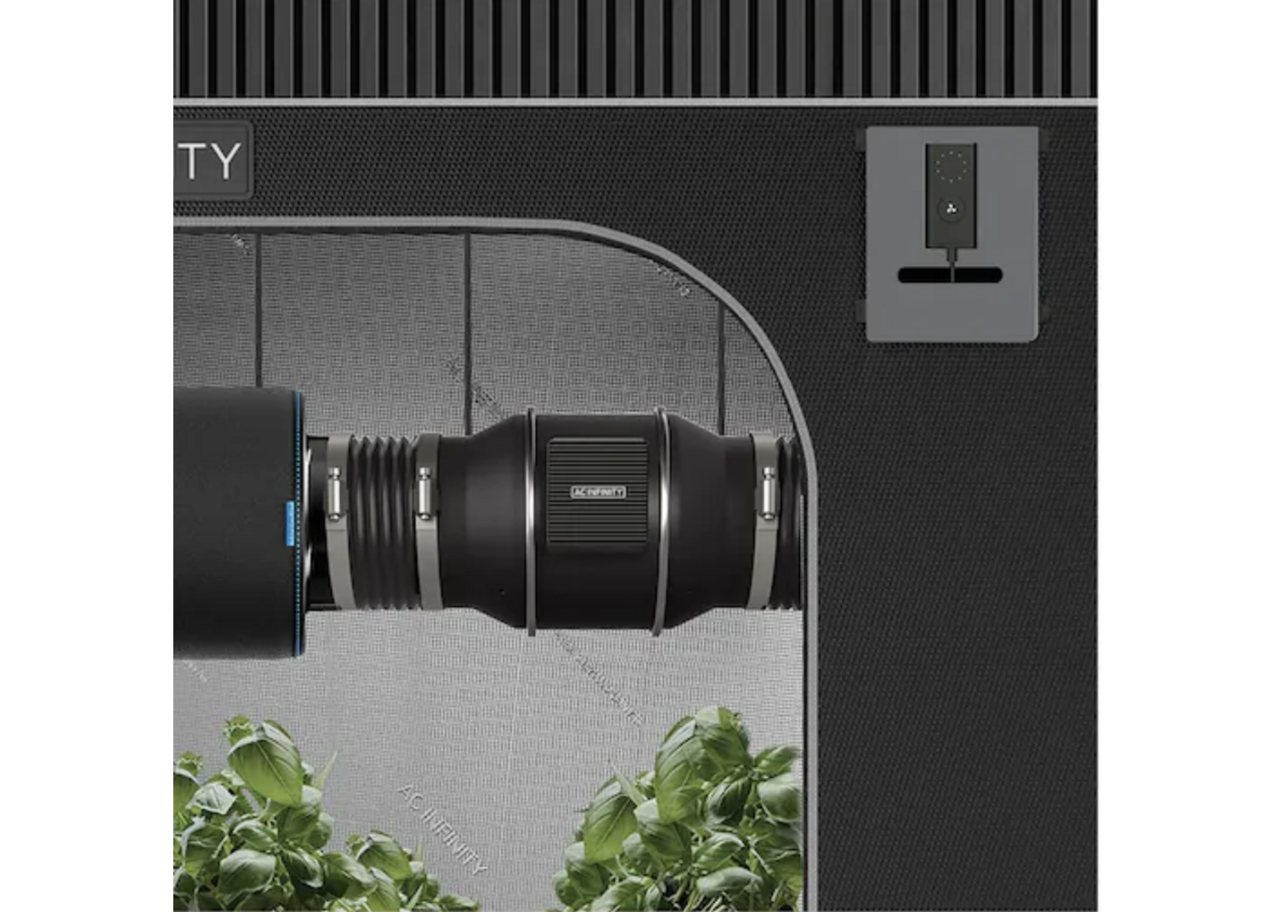 AC Infinity AC Infinity Cloudline PRO T6, leises Inline-Lüftersystem mit Temperatur- und Feuchtigkeitssteuerung, 150 mm