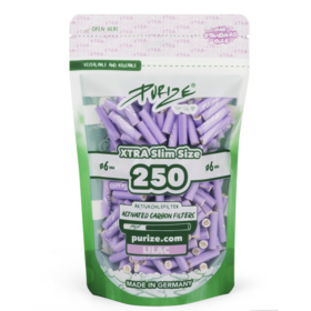 Purize PURIZE® ~ Xtra Slim Aktivkohlefilter LILA ~ (250Stk.)