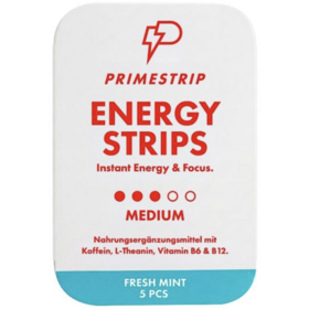  Primestrip Energy Stripes, Medium Mint, 40mg Koffein