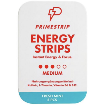  Primestrip Energy Stripes, Medium Mint, 40mg Koffein