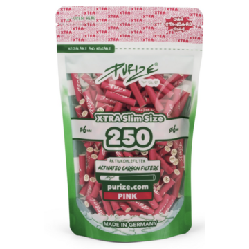 Purize PURIZE® ~ Xtra Slim Aktivkohlefilter PINK ~ (250Stk.)