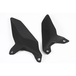 FULLSIX Carbon HEEL GUARDS PAIR (no holes)1199 PANIGALE (2011 -2014)