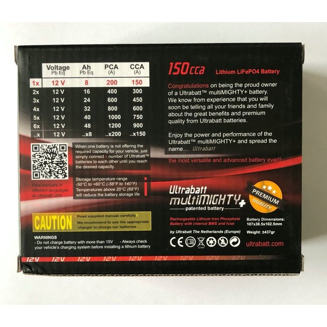 Ultrabatt multiMIGHTY Battery UB-12200MM+ 150CCA