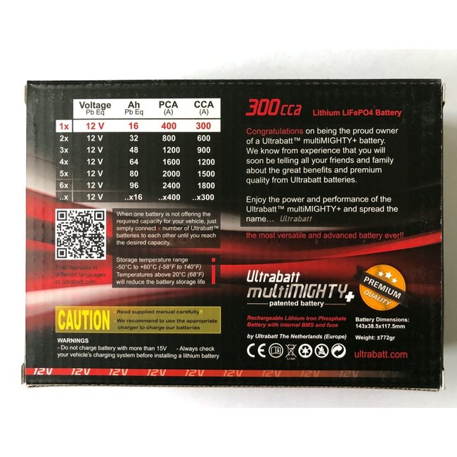 Ultrabatt multiMIGHTY Accu UB-12400MM+ 300CCA