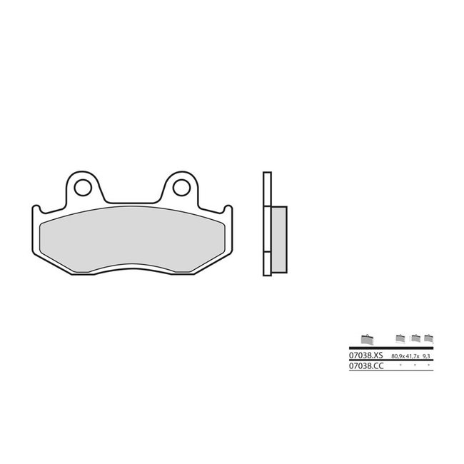 Brembo BREMBO Remblokken 07038CC keramisch carbon