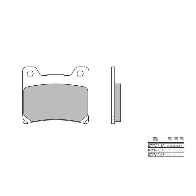 Brembo BREMBO Remblokken 07YA11SA gesinterd metaal