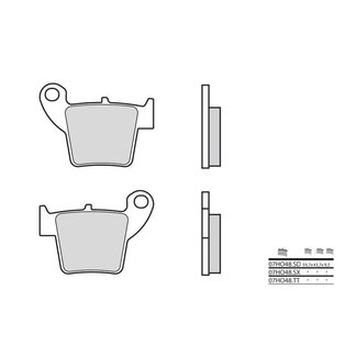 Brembo BREMBO Remblokken 07HO48SX gesinterd metaal Brembo BREMBO Remblokken 07HO48SX gesinterd metaal