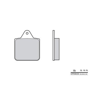 Brembo BREMBO Remblokken 07PO08SD gesinterd metaal