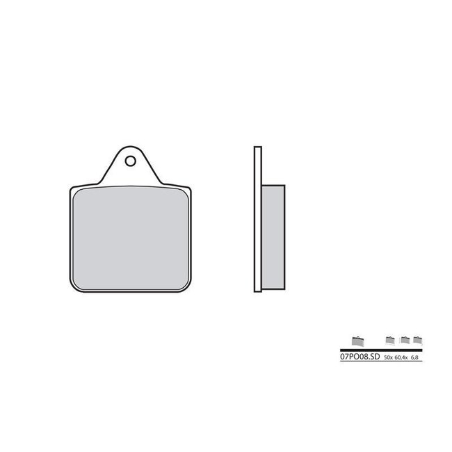 Brembo BREMBO Remblokken 07PO08SD gesinterd metaal