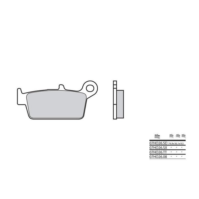 Brembo BREMBO Remblokken 07HO26TT keramisch carbon