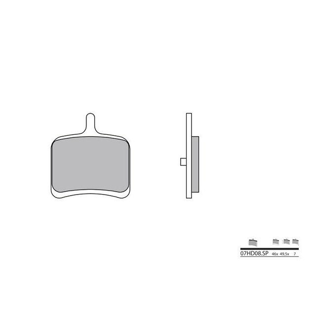 Brembo BREMBO Remblokken 07HD08SP gesinterd metaal