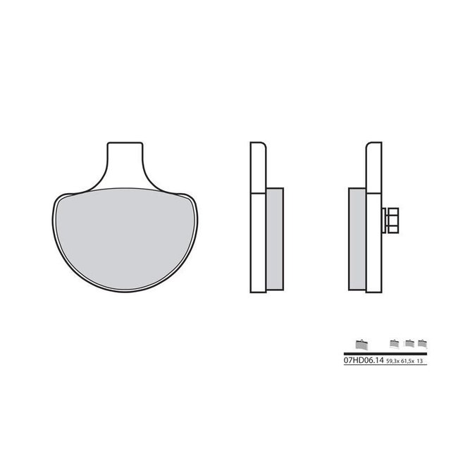 Brembo BREMBO Remblokken 07HD0614 organisch