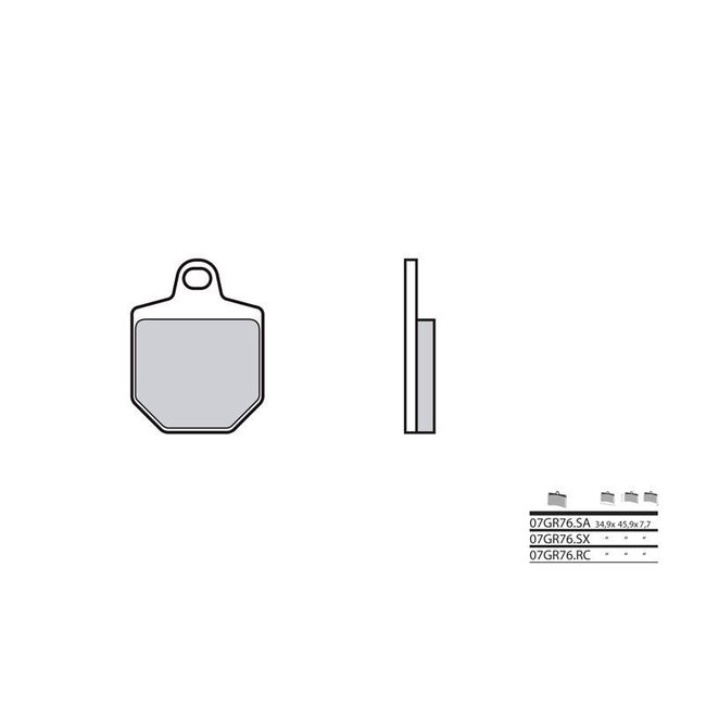 Brembo BREMBO Remblokken 07GR76RC racing carbon