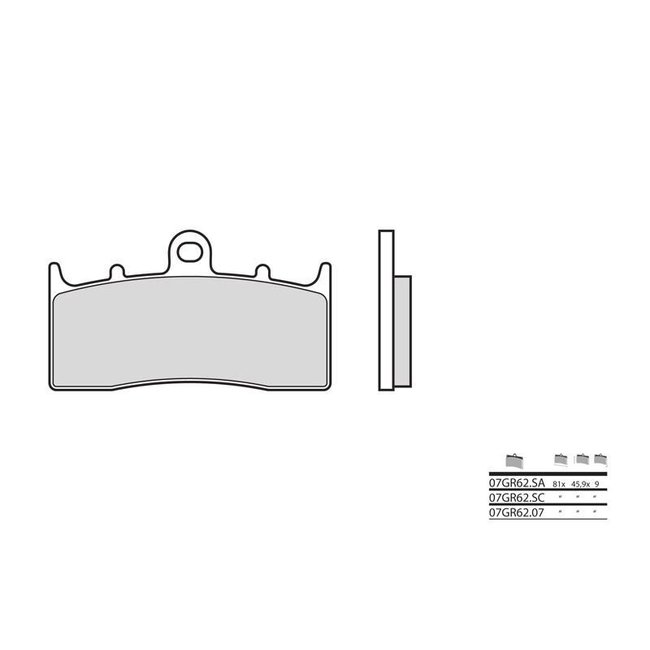 Brembo BREMBO Remblokken 07GR62SA gesinterd metaal