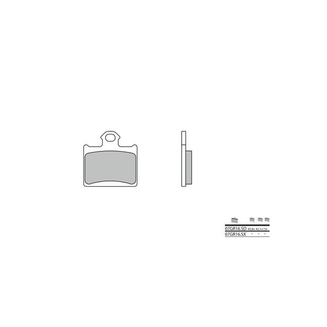 Brembo BREMBO Remblokken 07GR16SX gesinterd metaal