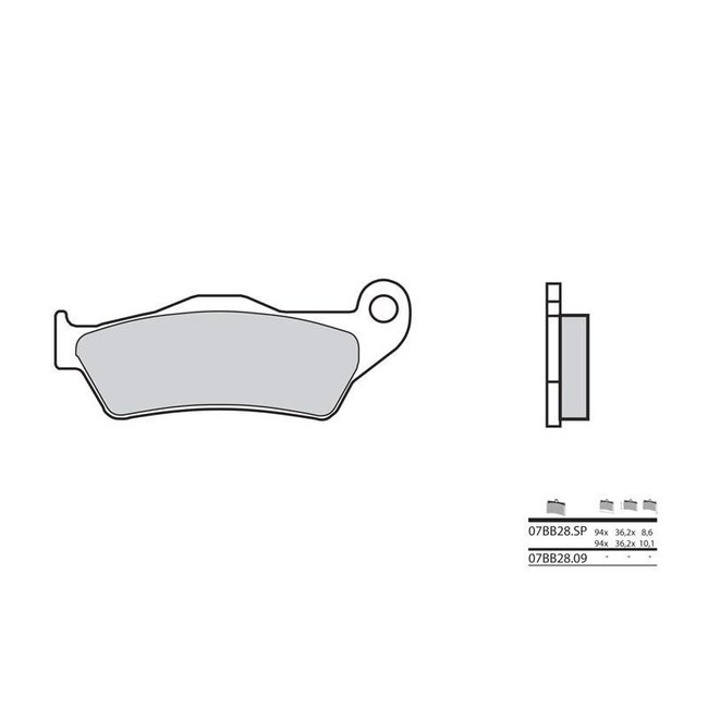 Brembo BREMBO Remblokken 07BB28SP gesinterd metaal