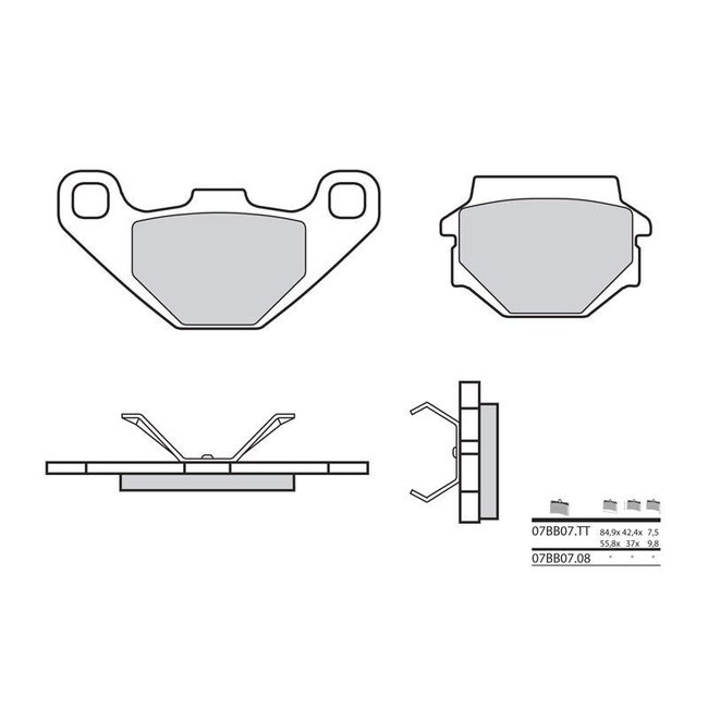 Brembo BREMBO Remblokken 07BB0708 organisch