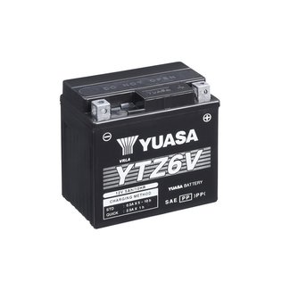 YUASA Accu YTZ6V onderhoudsvrij af fabriek geactiveerd YUASA Accu YTZ6V onderhoudsvrij af fabriek geactiveerd