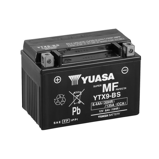 YUASA YUASA Accu YTX9-BS onderhoudsvrij geleverd met zuurpakket