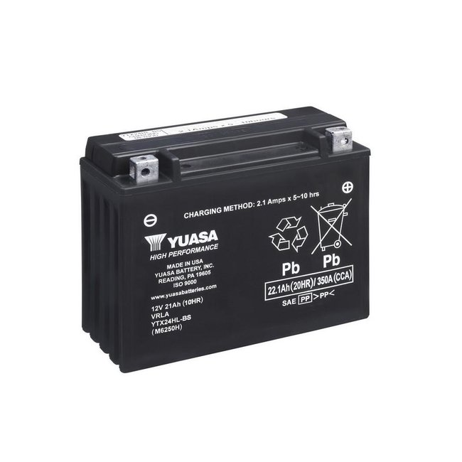 YUASA YUASA Accu YTX24HL-BS onderhoudsvrij geleverd met zuurpakket