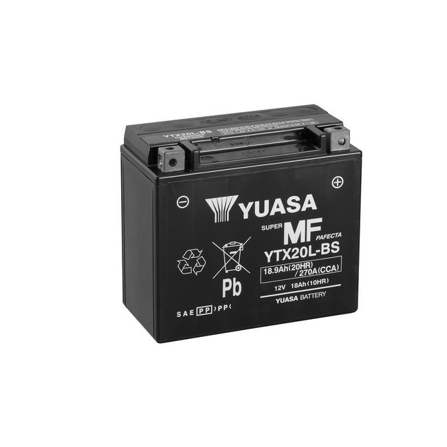 YUASA YUASA Accu YTX20L-BS onderhoudsvrij geleverd met zuurpakket